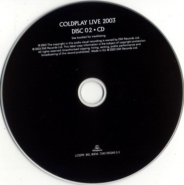 Coldplay – Live 2003 - CD+DVD - Como Nuevo / Like New (M- / M-)