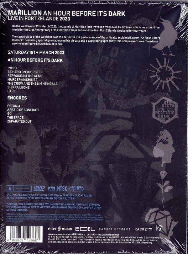 Marillion - An Hour Before It's Dark Live In Port Zelande 2023 - DVD