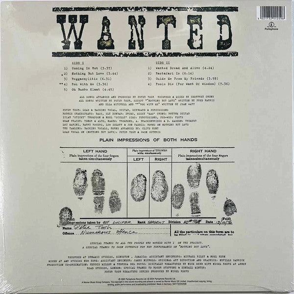 Peter Tosh - Wanted Dread & Alive - LP - Color