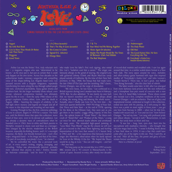 Arthur Lee & Love - Highlights From Coming Through To You : The Live Recordings (1970-2004) - 2xLP
