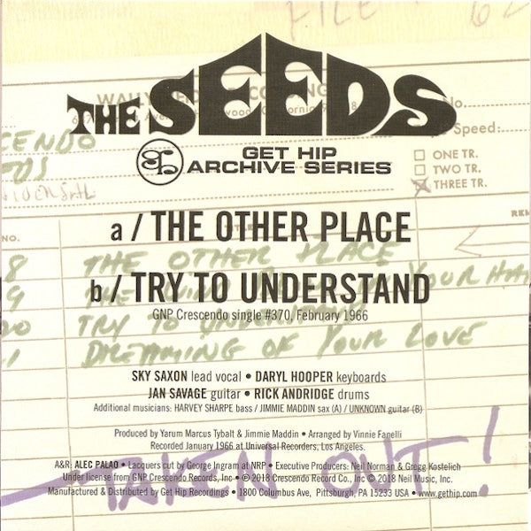 The Seeds - The Other Place - 7"