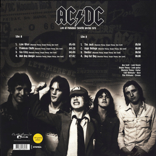 AC/DC - Live At Paradise Theatre Boston 1978 - LP