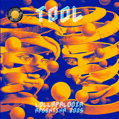 TOOL 2xLP Lollapalooza Argentina 2025 (Gold Coloured Vinyls) 250 Copies