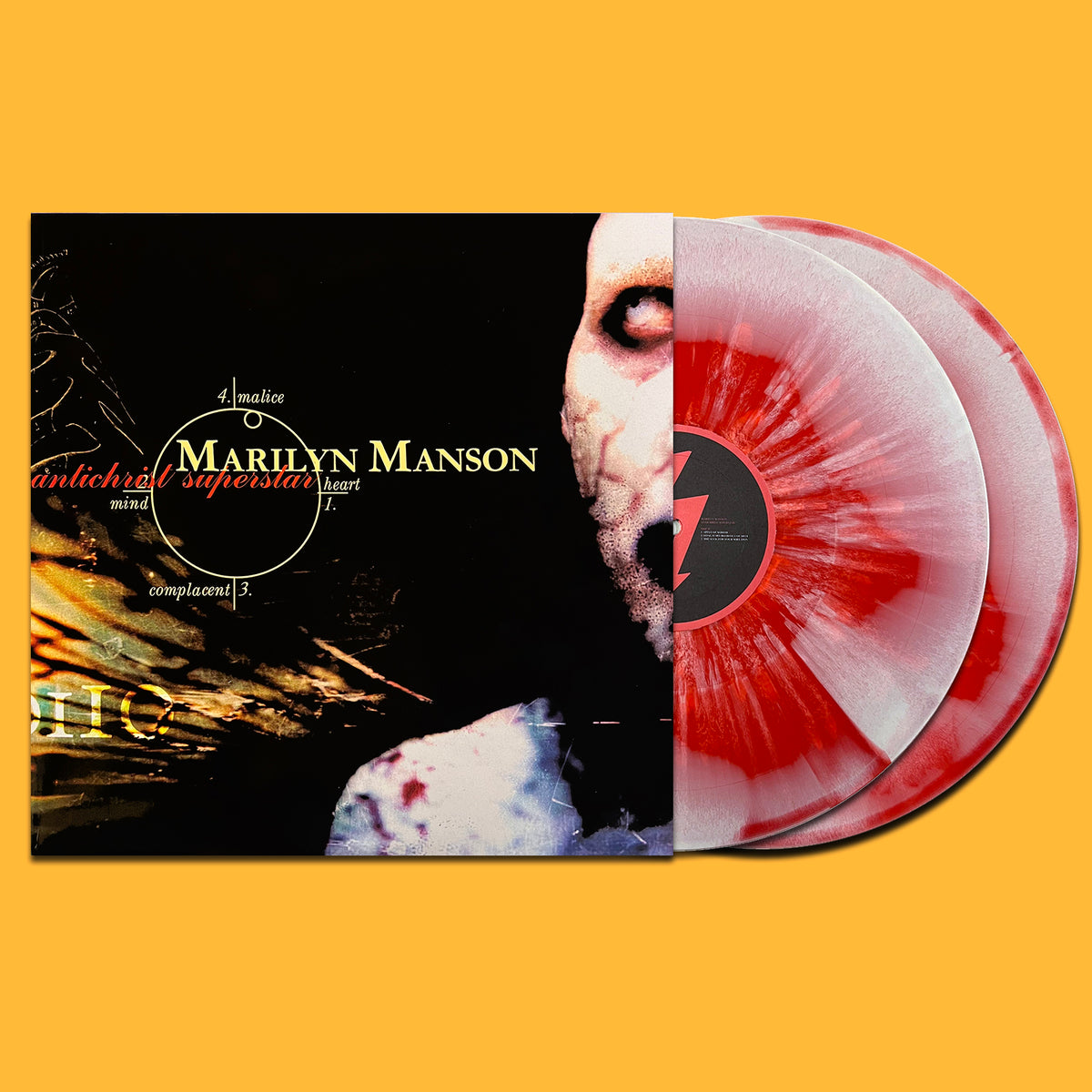 MARILYN MANSON 2xLP Antichrist Superstar (Red & White Splatter Coloured Vinyls)