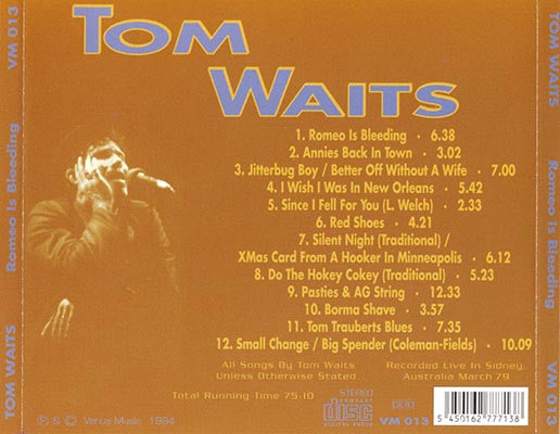 TOM WAITS CD Romeo Is Bleeding