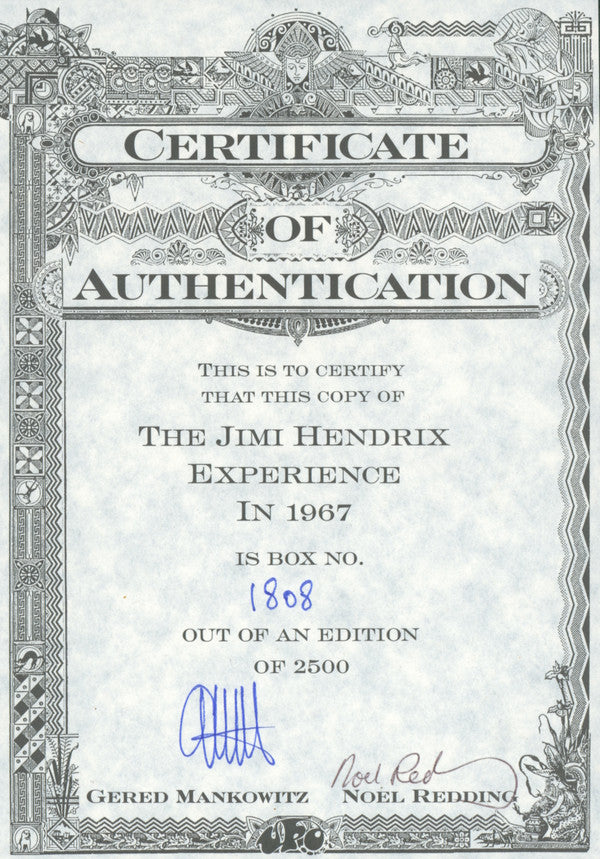 JIMI HENDRIX BOX SET CD The Jimi Hendrix Experience In 1967 (Signed & Numbered)