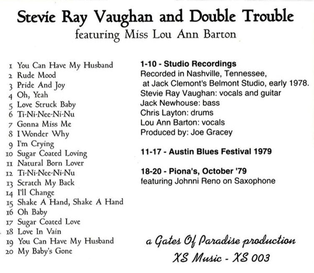 STEVIE RAY VAUGHAN CD In 1978 There Was…