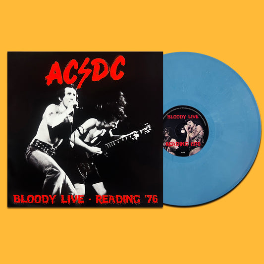 AC/DC LP Bloody Live - Reading '76 (Opaque Blue Vinyl)