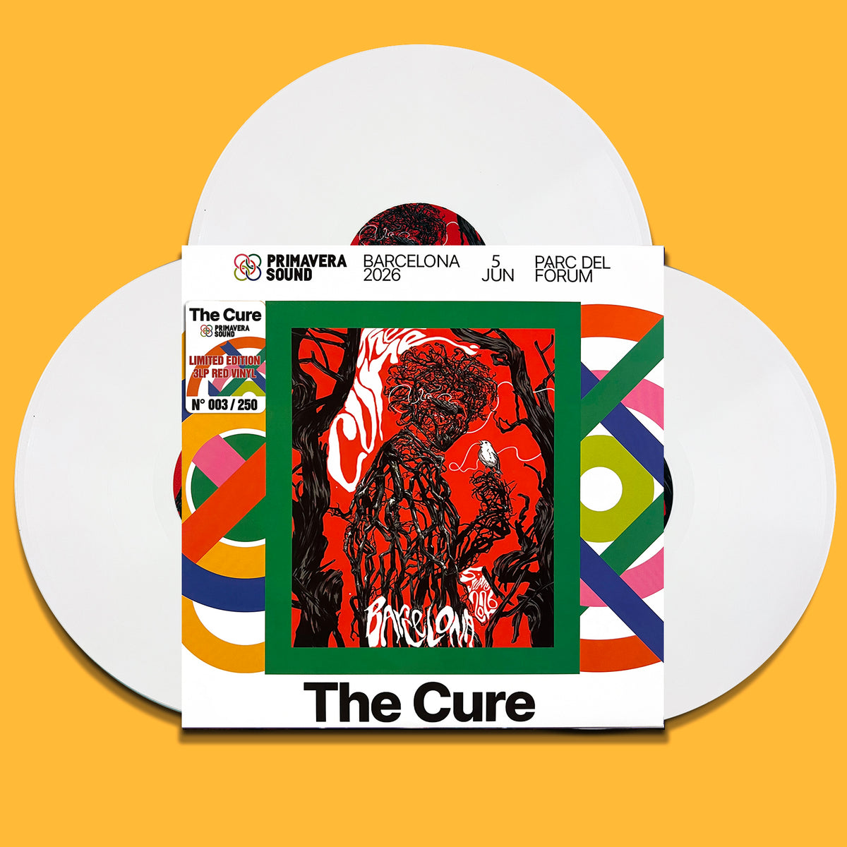 THE CURE 3xLP Primavera Sound Barcelona 2026 (White Coloured Vinyls) 250 Copies