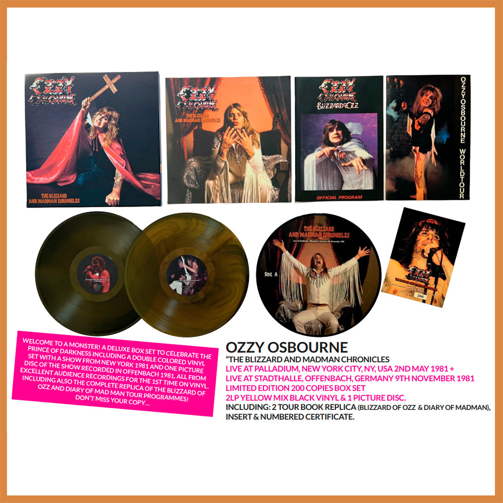 OZZY OSBOURNE BOX SET 2xLP+PD The Blizzard And Madman Chronicles (Yellow Black)