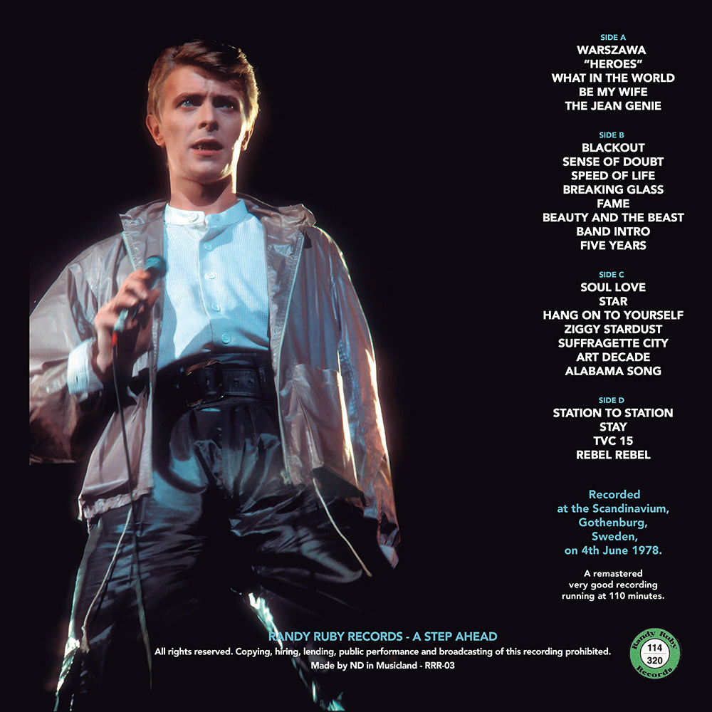 DAVID BOWIE 2xLP Göteborg ‘78 (Crystal Green Coloured Vinyl) 100 Numbered Copies