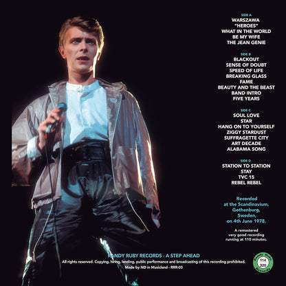 DAVID BOWIE 2xLP Göteborg ‘78 (Crystal Green Coloured Vinyl) 100 Numbered Copies