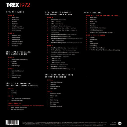 T. REX 6xLP BOX SET 1972 - 50th Anniversary Deluxe (Coloured Vinyls)