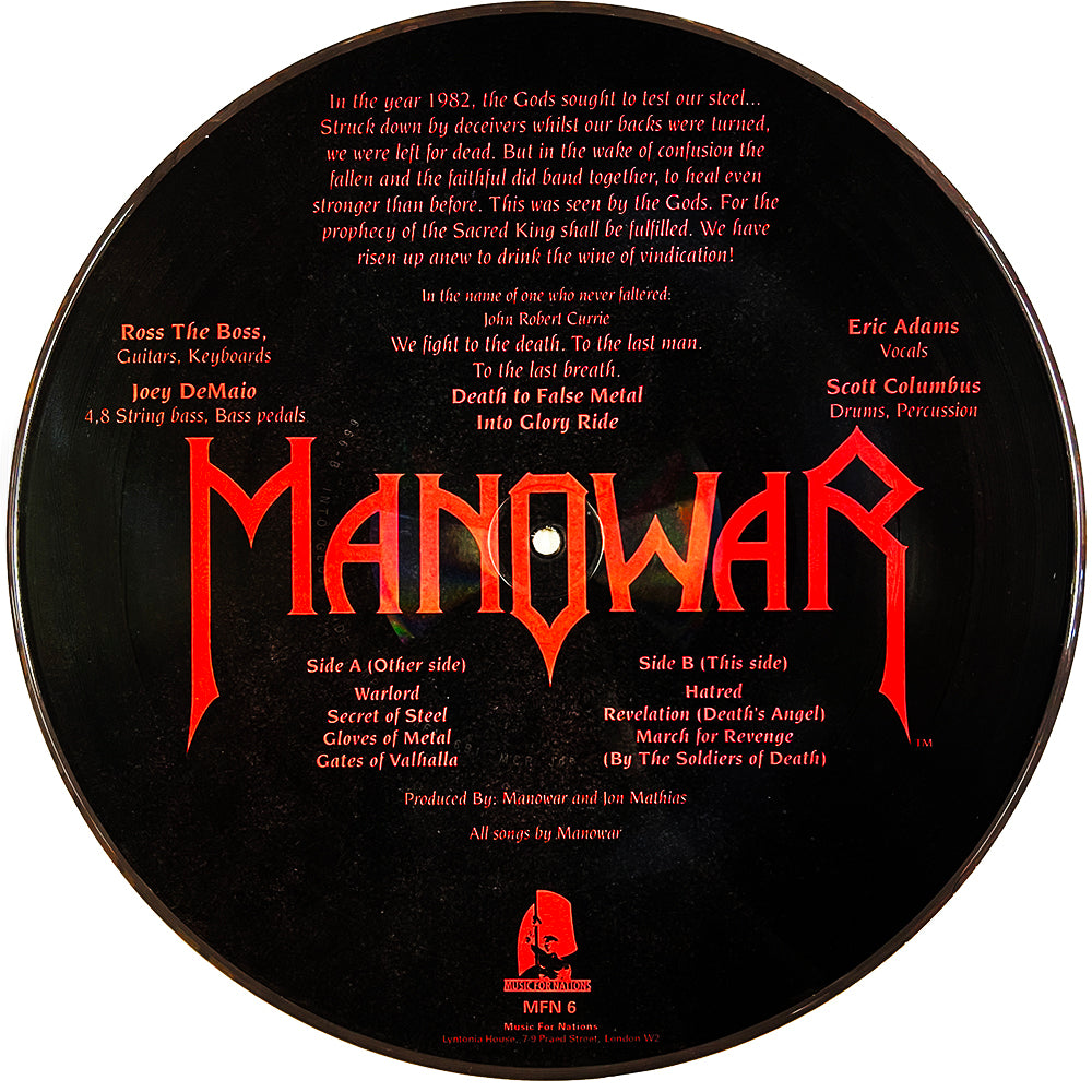 MANOWAR LP Into Glory Ride (Picture Disc with Cover and Insert)