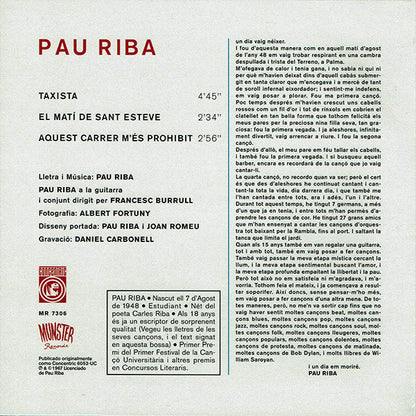 PAU RIBA 7" Taxista! Ep (Blue Translucent Coloured Vinyl)