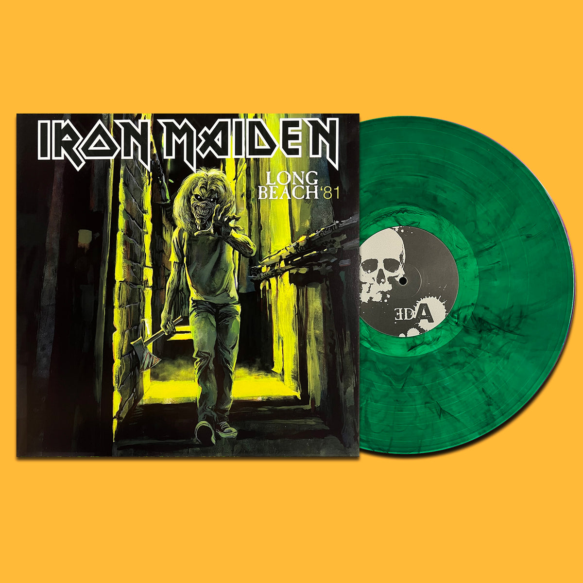 IRON MAIDEN LP Long Beach '81 (Smoke Dark Green Coloured Vinyl)