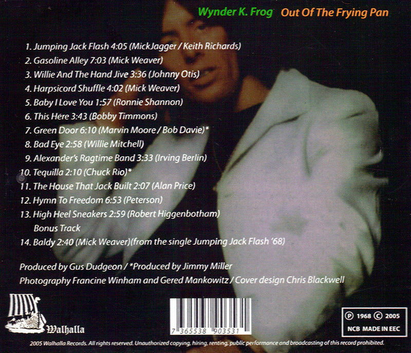 WYNDER K. FROG CD Out Of The Frying Pan