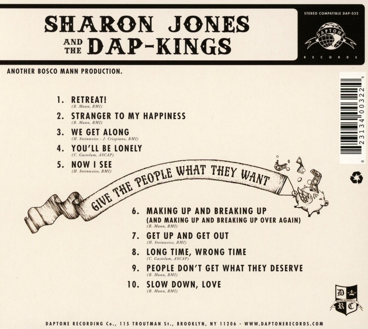 SHARON JONES & THE DAP-KINGS CD Give The People What They Want