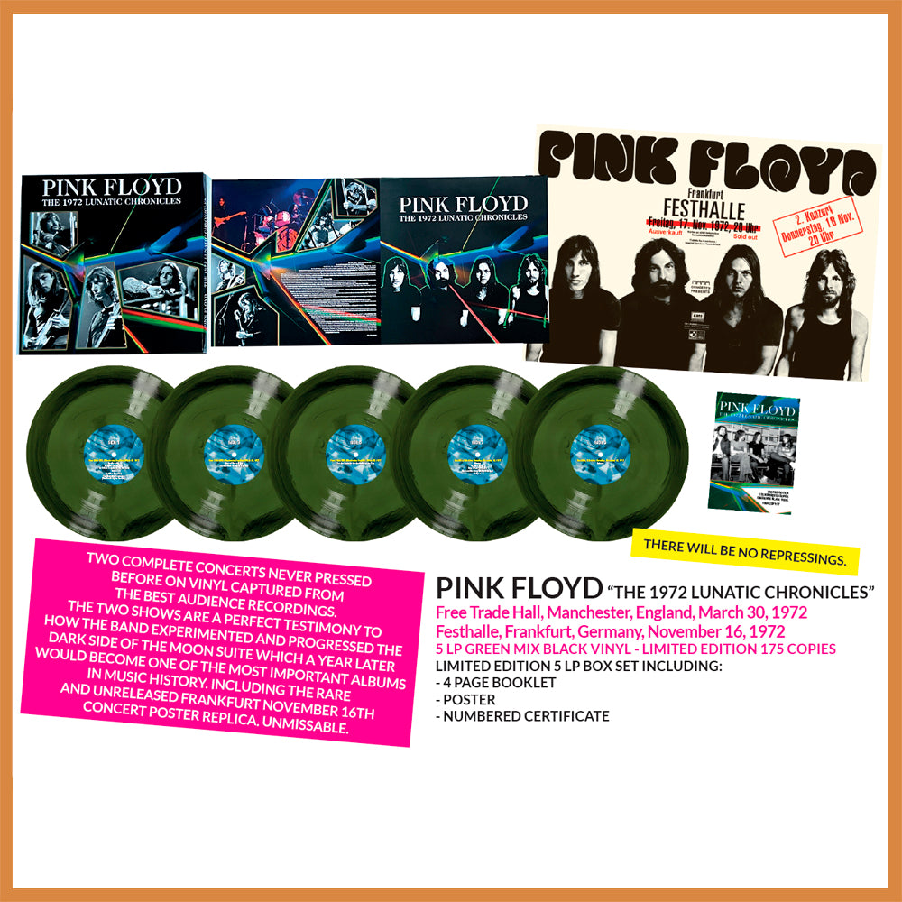 PINK FLOYD BOX SET 5xLP The 1972 Lunatic Chronicles (Green Mix Black 200 Copies)