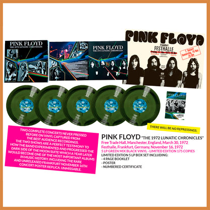 PINK FLOYD BOX SET 5xLP The 1972 Lunatic Chronicles (Green Mix Black 200 Copies)