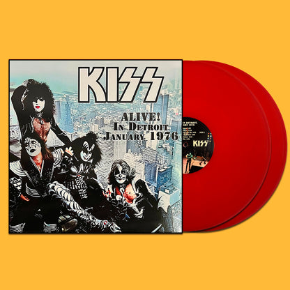 KISS 2xLP Alive! In Detroit, January 1976 (Red Coloured Vinyls)