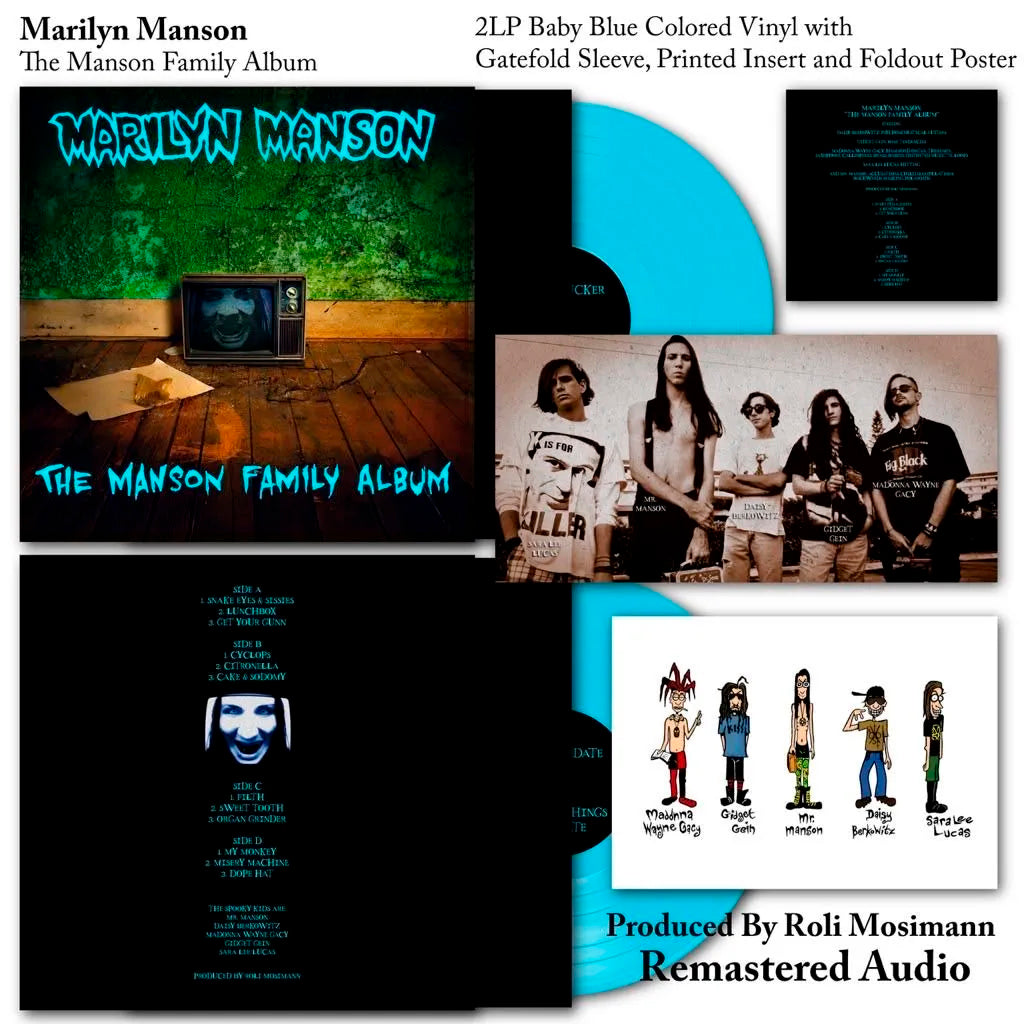 MARILYN MANSON 2xLP The Manson Family Album (Blue Baby Coloured Vinyls)