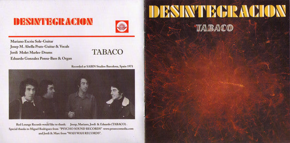 TABACO 2xCD Desintegración (Deluxe Edition with Bonus Tracks)