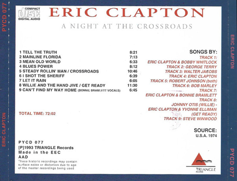 ERIC CLAPTON CD A Night At The Crossroads