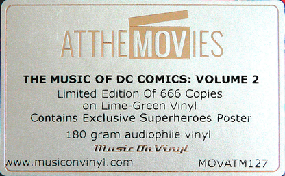 VARIOUS 2xLP The Music Of DC Comics: Volume 2 (Lime-Green Coloured Vinyl)