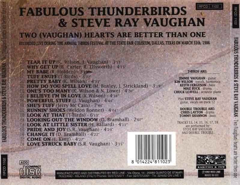STEVIE RAY VAUGHAN CD Two (Vaughan) Hearts Are Better Than One