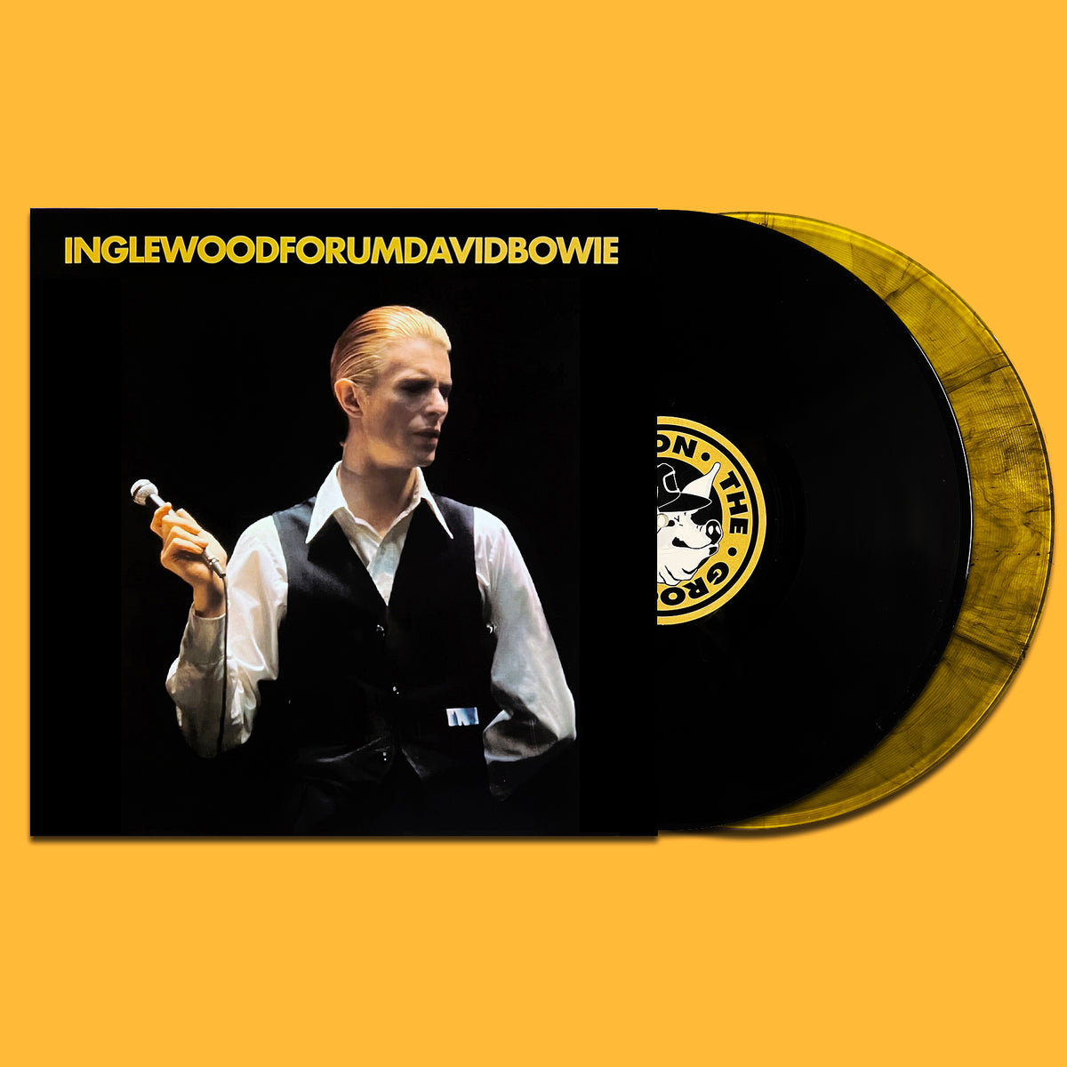 DAVID BOWIE 2xLP Inglewoodforumdavidbowie (Black & Yellow Marble Coloured)