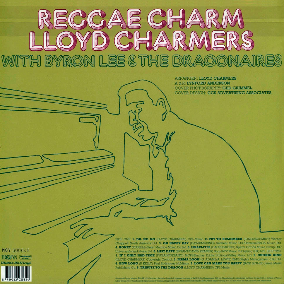 LLOYD CHARMERS LP Reggae Charm (Orange Colour) Music On Vinyl