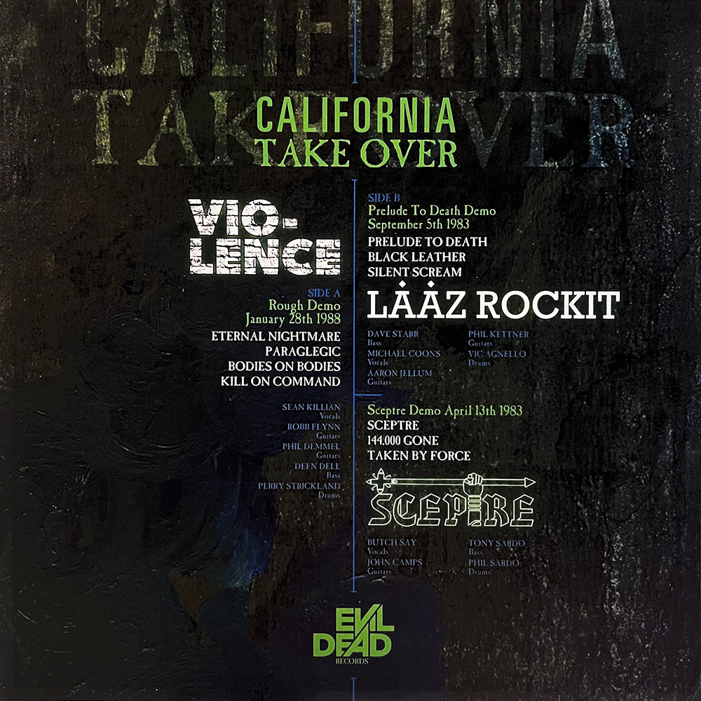 LAAZ ROCKIT / SCEPTRE / VIO-LENCE LP California Take Over (Space Blue Splatter)