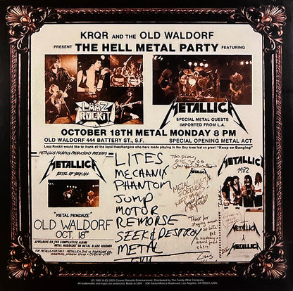 METALLICA LP The Old Waldorf 1982 Definitive Edition (Crystal Colour) PROMO