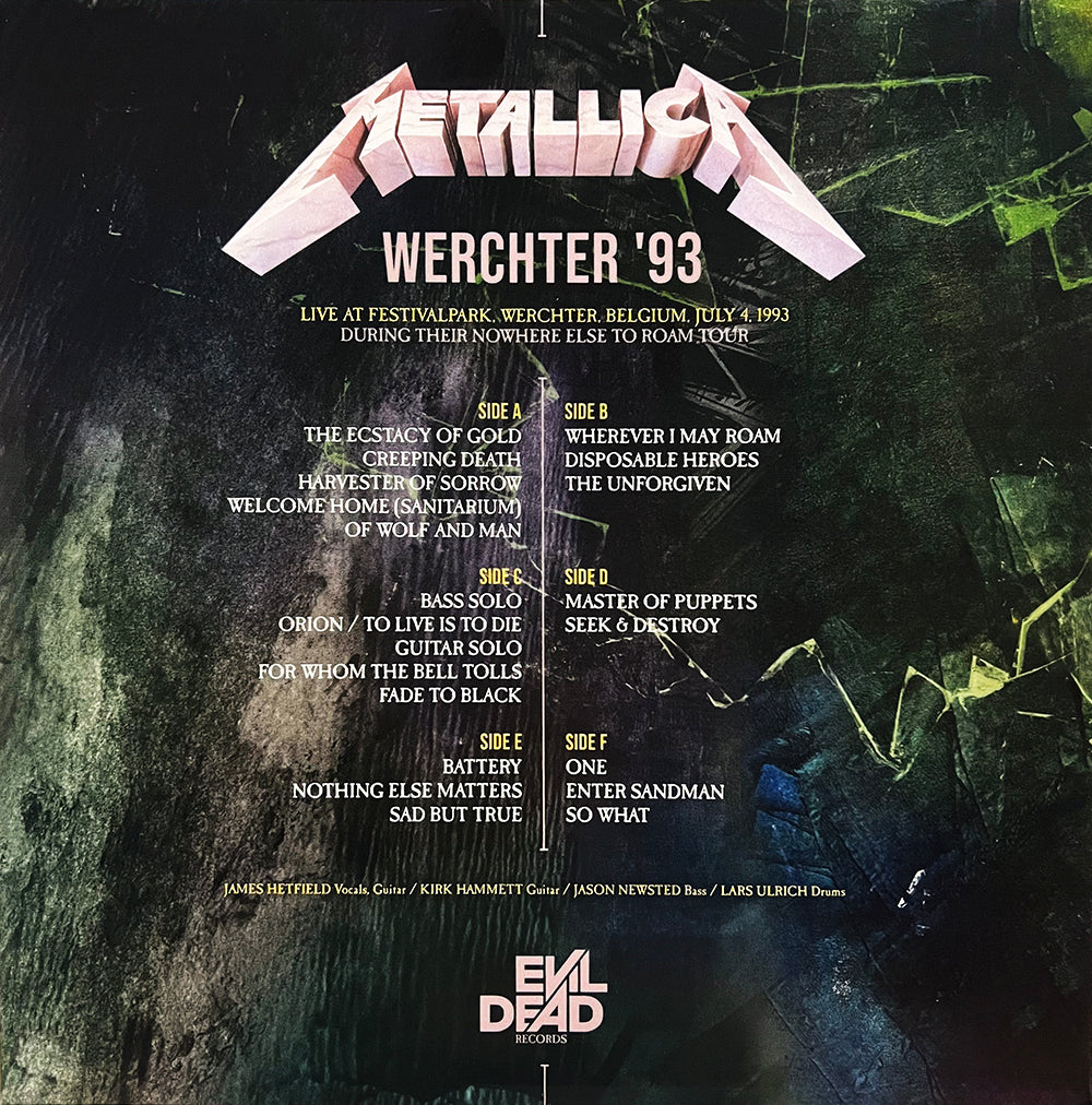 METALLICA 3xLP Werchter ’93 (Blue Turquoise Coloured Vinyls)