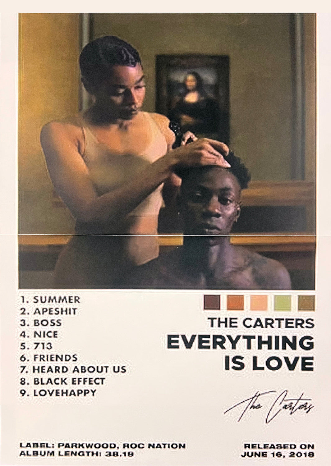 JAY-Z & BEYONCE (THE CARTERS) LP Everything is Love (White Colour) with Poster