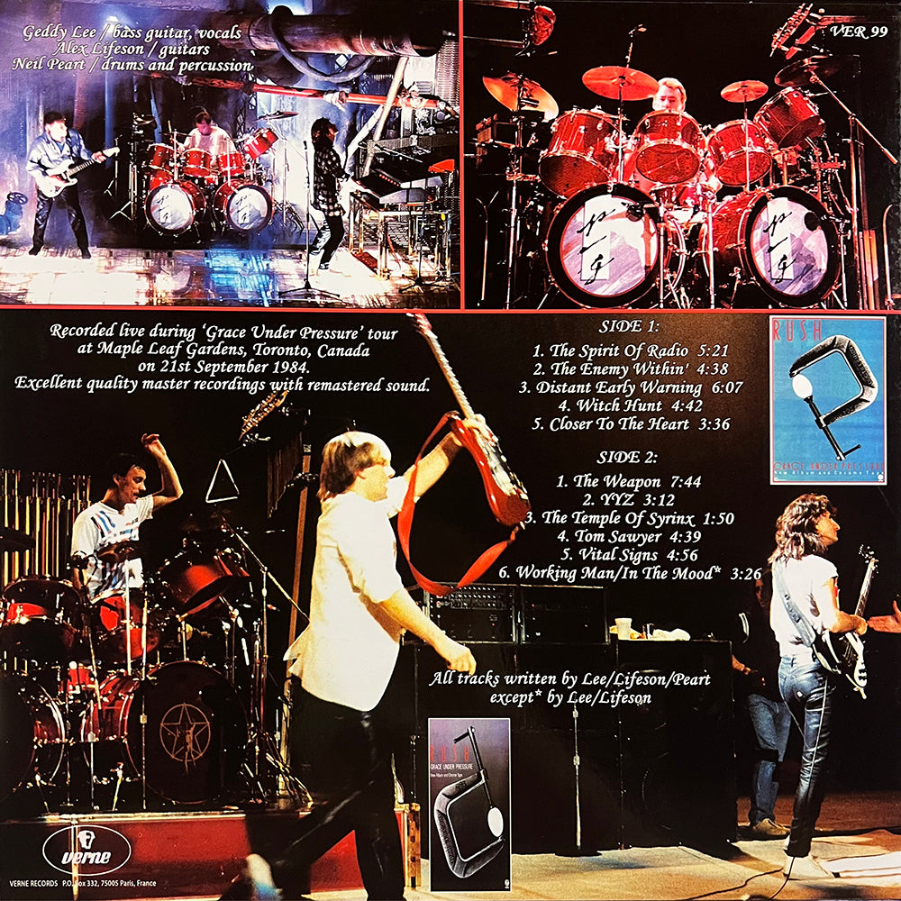 RUSH LP Grace Under Pressure Tour 1984 (500 Copies)