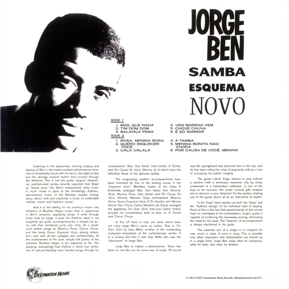 JORGE BEN LP Samba Esquema Novo (Clear Coloured Vinyl) 500 Numbered Copies