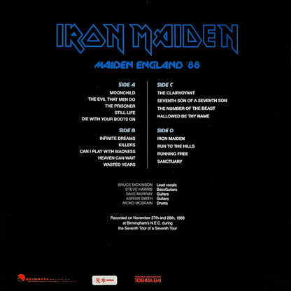 IRON MAIDEN 2xLP Maiden England '88 (White Coloured Vinyls) with OBI