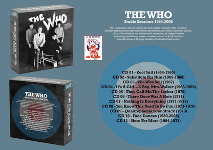 THE WHO 11xCD BOX SET Studio Sessions 1964 - 2006 (200 Numbered Copies)