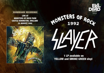 SLAYER LP Monsters Of Rock 1992 (Yellow Coloured Vinyl)