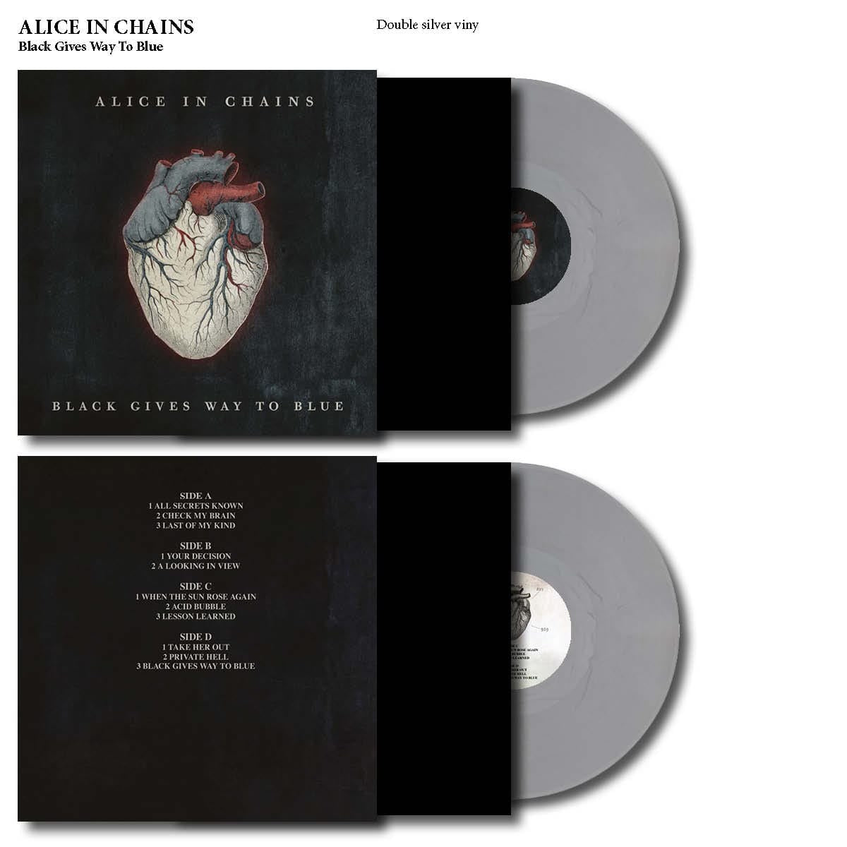 ALICE IN CHAINS 2xLP Black Gives Way To Blue (Silver Coloured Vinyls)
