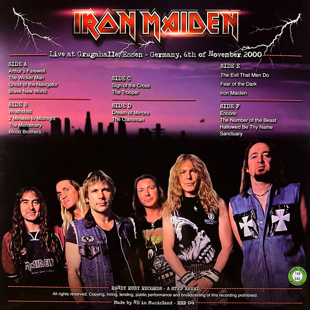 IRON MAIDEN 3xLP Scream for me Essen (Crystal Green Colour 320 Numbered Copies)