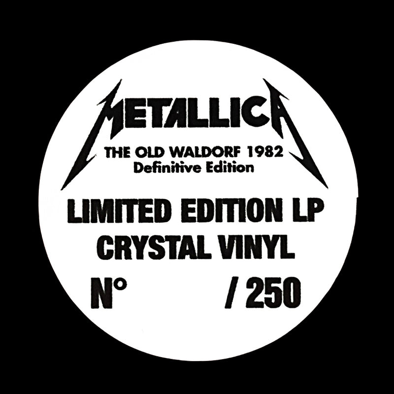 METALLICA LP The Old Waldorf 1982 Definitive Edition (Crystal Colour) PROMO