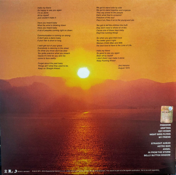 JIMI HENDRIX LP The Cry Of Love