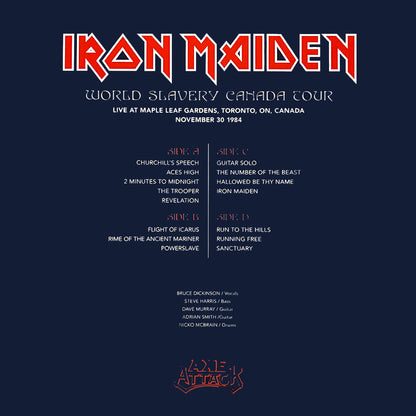 IRON MAIDEN 2xLP World Slavery Canada Tour (TEST PRESSING) with OBI