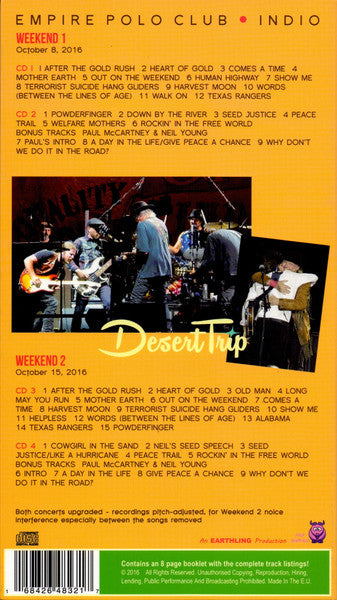 NEIL YOUNG + PROMISE OF THE REAL BOX SET 4xCD Desert Trip (Long Box)
