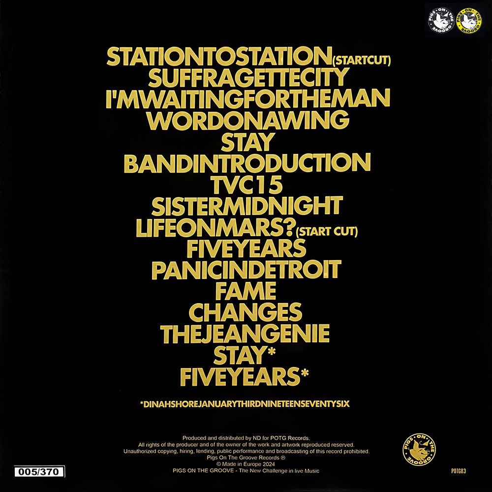 DAVID BOWIE 2xLP Inglewoodforumdavidbowie (Black & Yellow Marble Coloured)