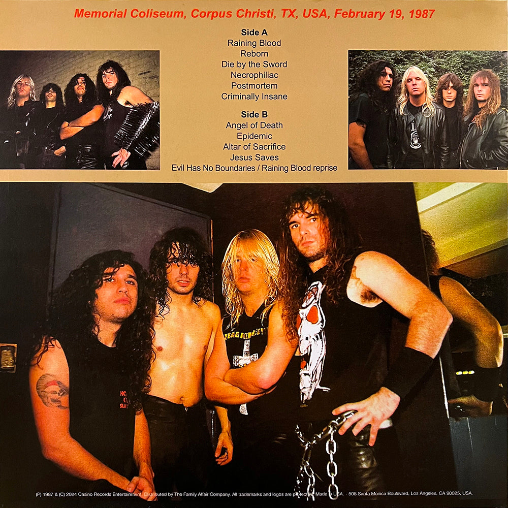 SLAYER LP Blood On The Bay - Live In Corpus Christi ’87 (Red Colour 300 Copies)