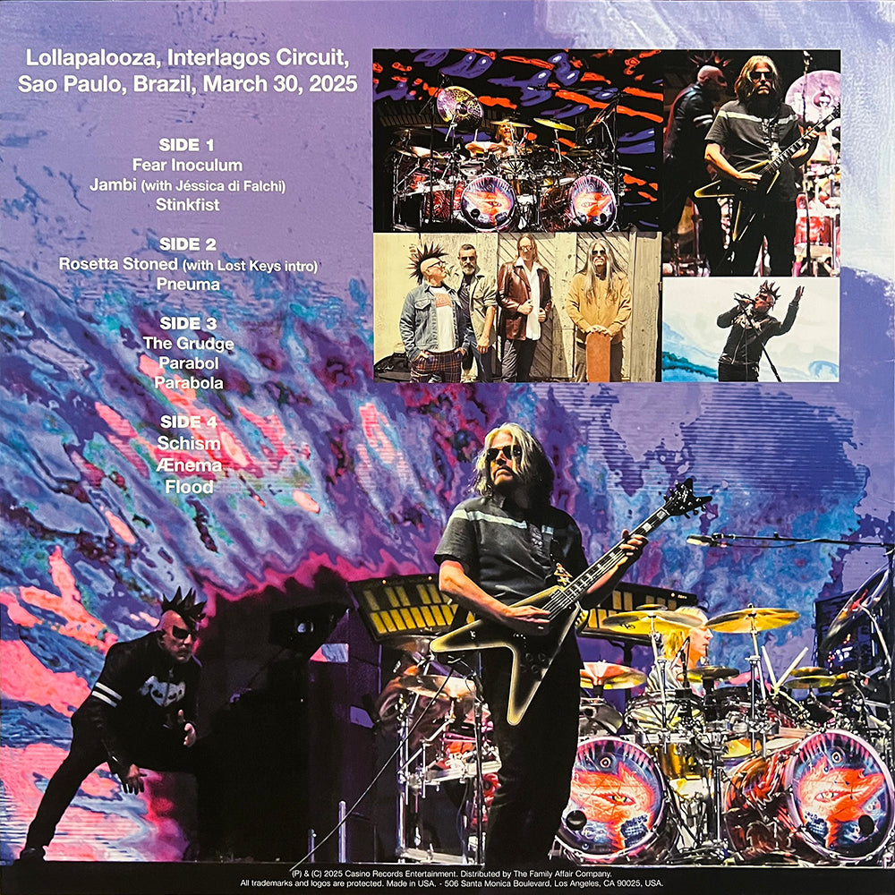 TOOL 2xLP Lollapalooza Brasil (Red Coloured Vinyls) 200 Numbered Copies